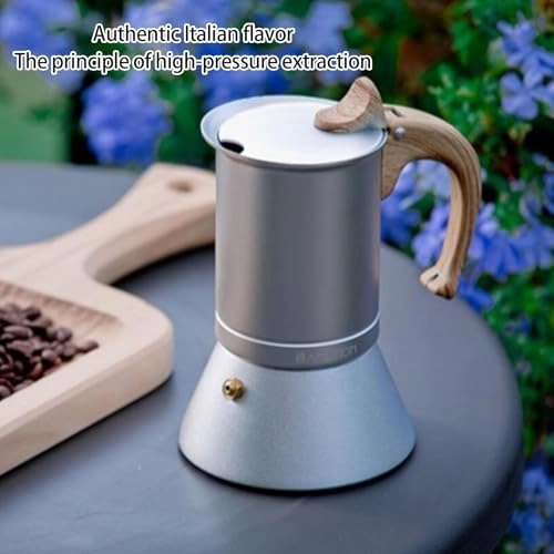 3 Cup Italian Styles Coffee Maker - 150ml Aluminum Alloy Stainless Steel