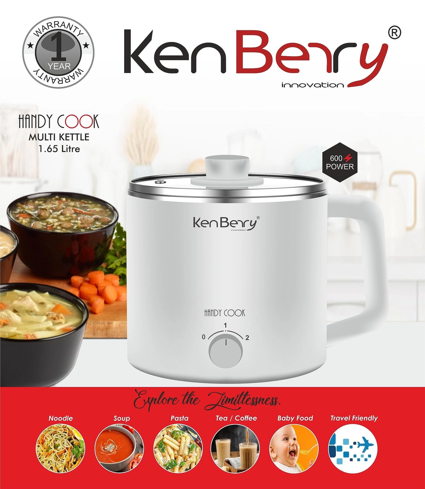 Handy Cook Electric Kettle - 1.65 L