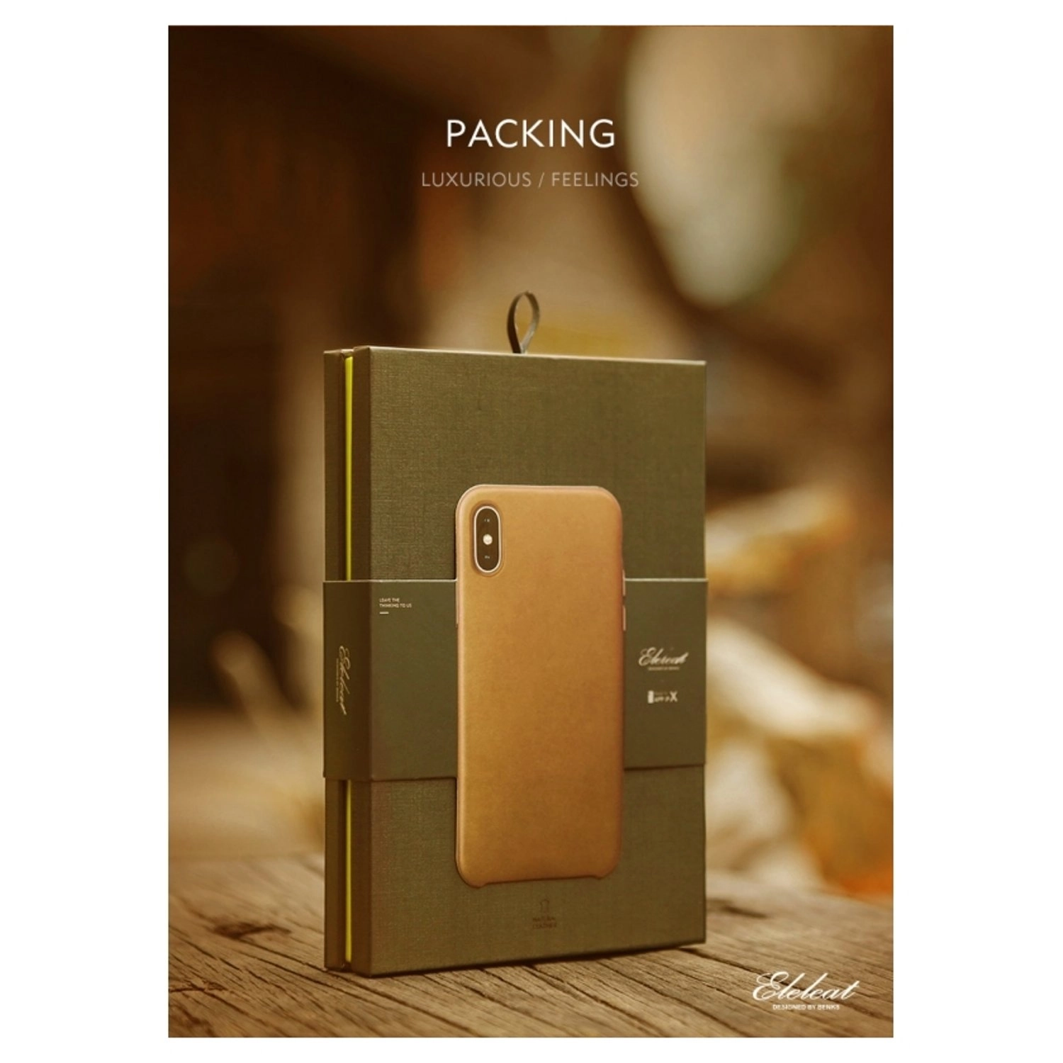 Eleleat Leathr Case - Leather Back Case for Apple iPhone X