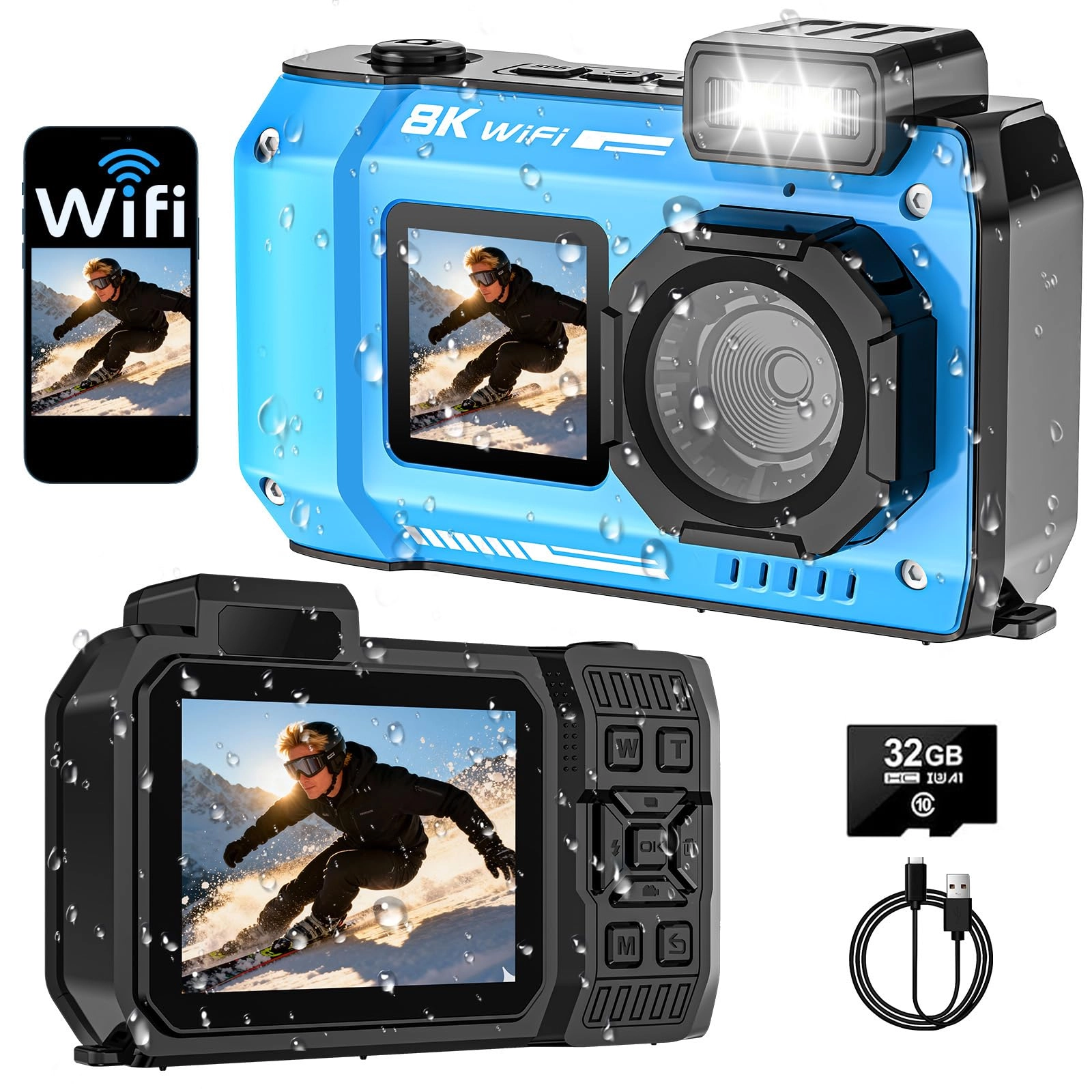 SPUNALP Underwater Camera - 8K