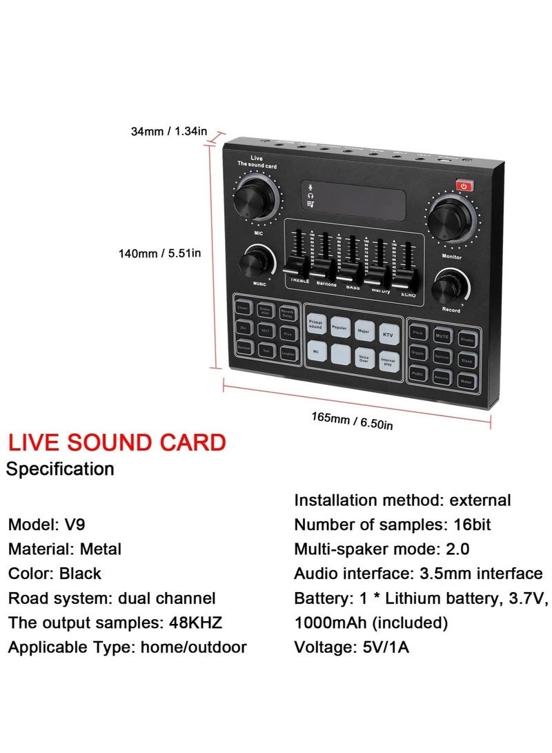 Live V9 + BM800 Wired Microphone Kit
