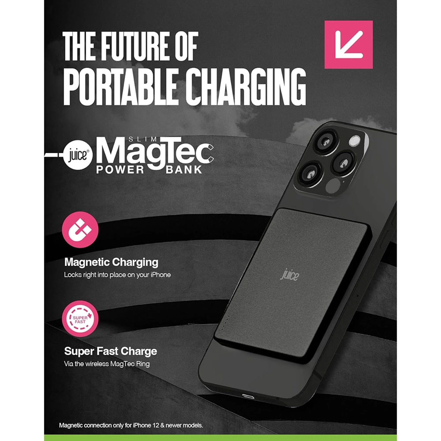 Magnetic Wireless Power Bank - 5000mAh 15W Fast charging