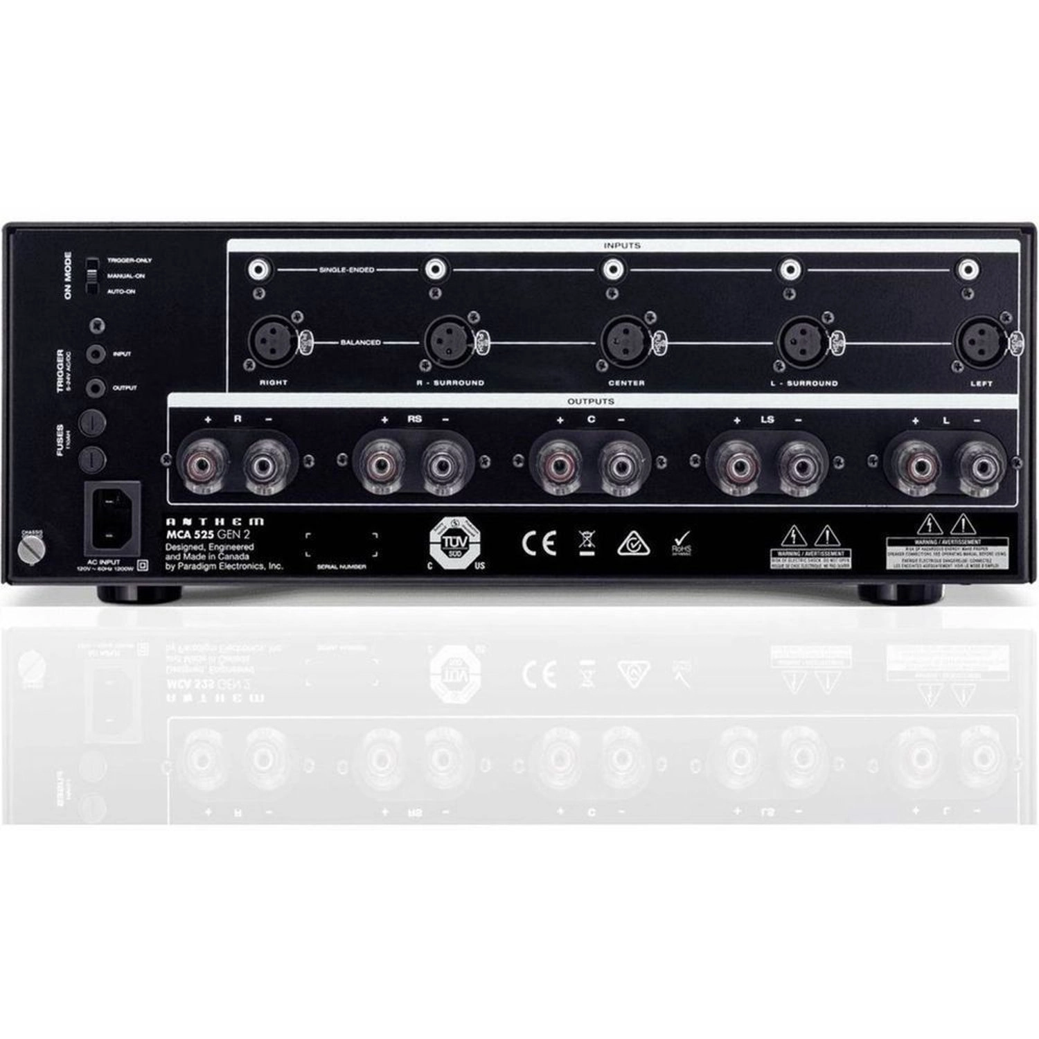 MCA 525 Gen 2 - 5 channels 225 Watt