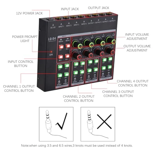 4-Channel o Mixer - Portable Black