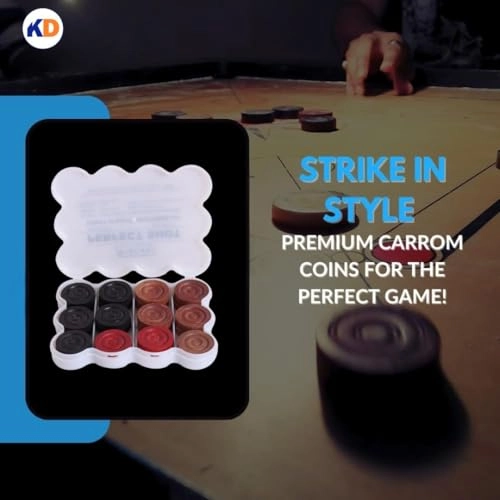 SISCAA Carrom Coin - 24 Coins Rosewood