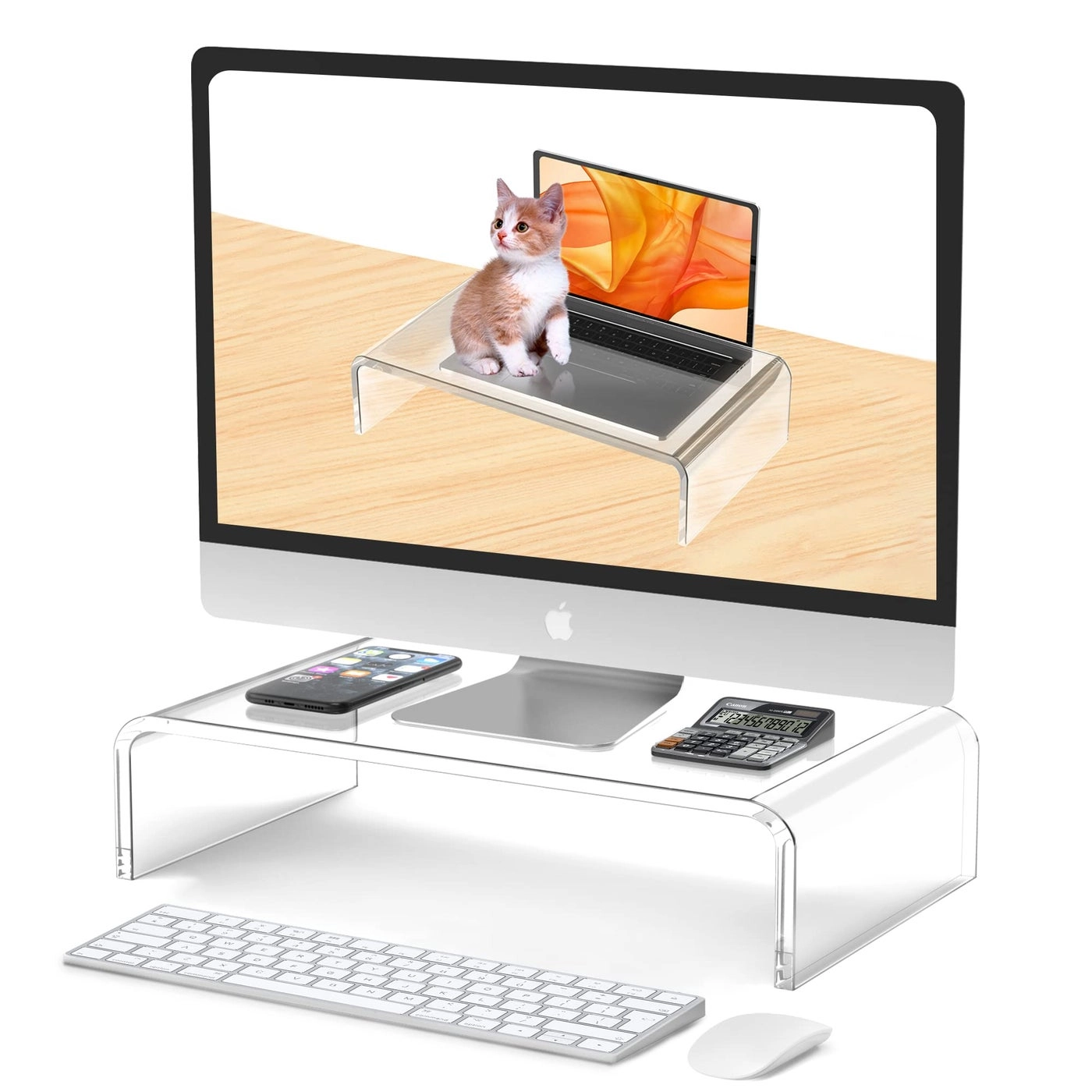 Acrylic Monitor Stand Riser