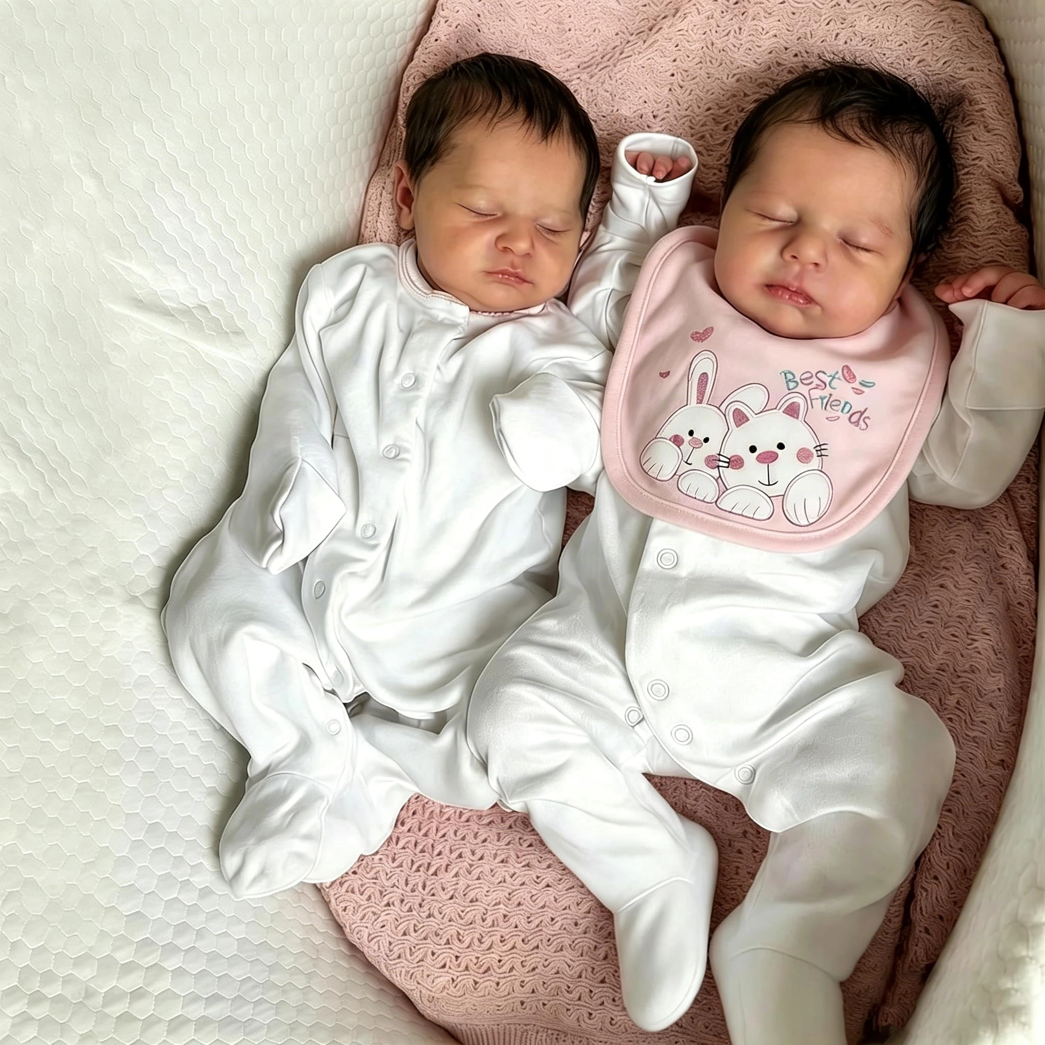 Reborn Baby Doll - Twins 20 inch Vinyl Girl Ages 3+