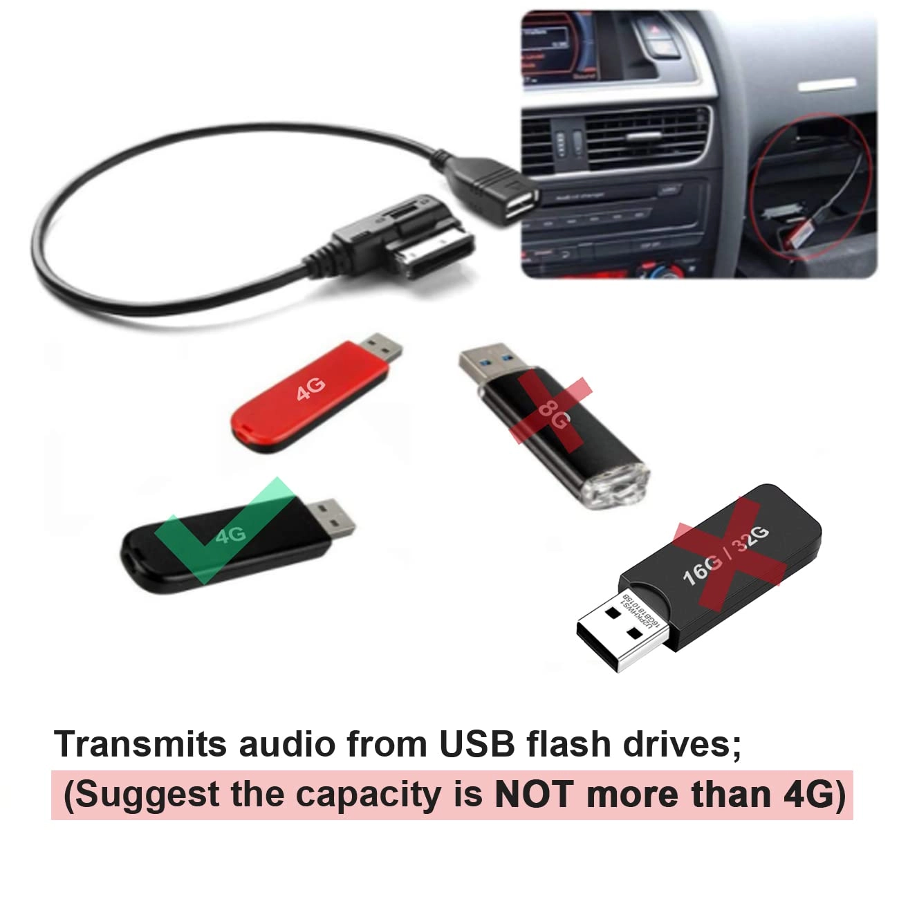 AMI to USB Cable - Audi VW
