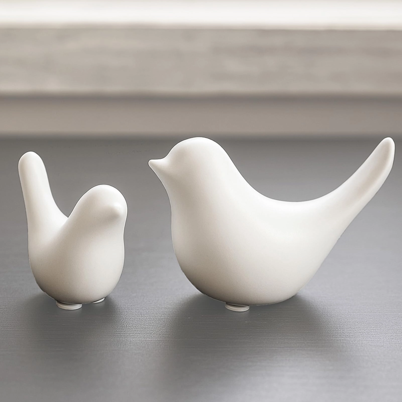 White Birds Statues - Ceramic