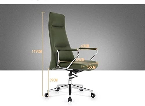 Desk Chair - PU Leather Brown High Back