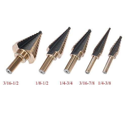 Step Drill Bit Set - high speed steel 4241 5pcs