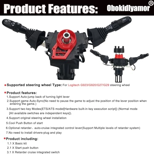 DIY Racing Simulator Steering Wheel Turn Signal Wiper Lever Switch Add-on - G27/G29/G920/G923/T300/T300RS/GT/T248/T248X