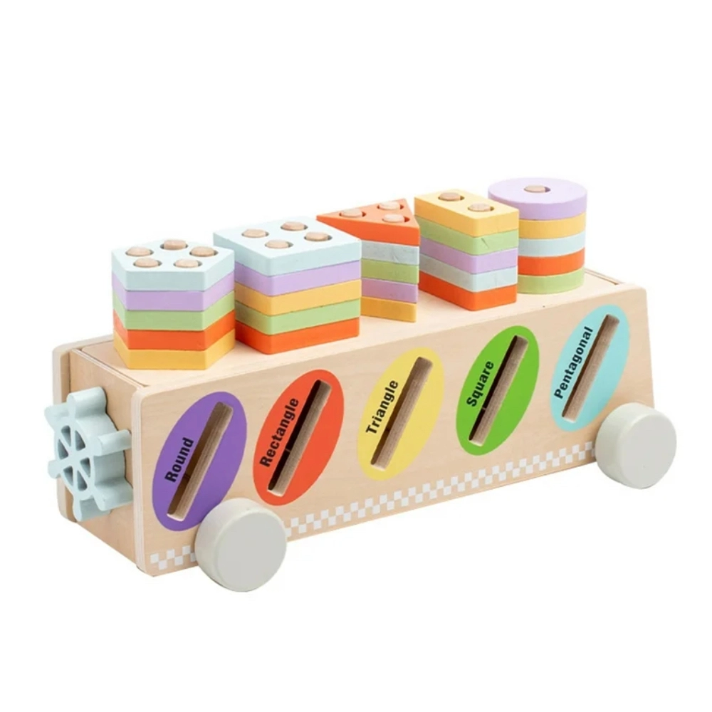 Factory Price Multifunctional Wooden Shape Sorter - 1+ 25 wooden disks