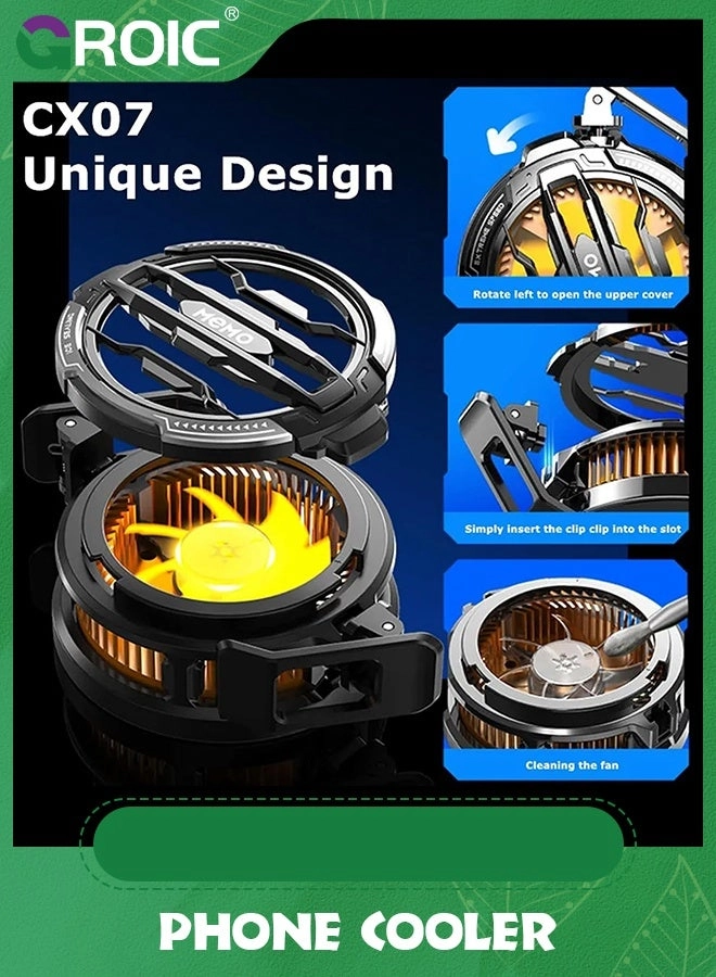 Phone Cooler - 3 Cooling Modes RGB Lights