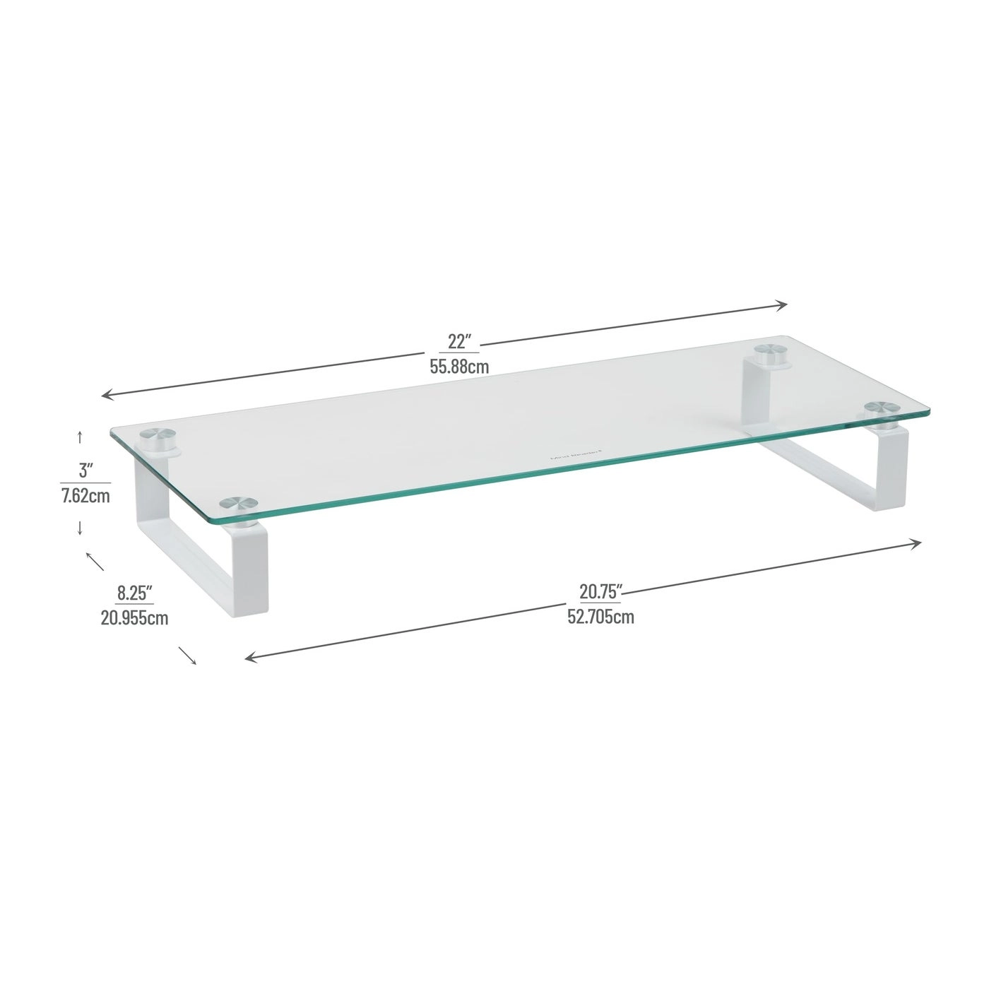 Monitor Stand - Glass 22"L x 8.25"W x 3"H