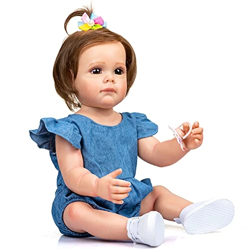 Maggi Reborn Baby Doll - 55 cm Silicone Hand rooted fiber hair