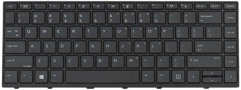 Laptop Keyboard with Frame - Black US English