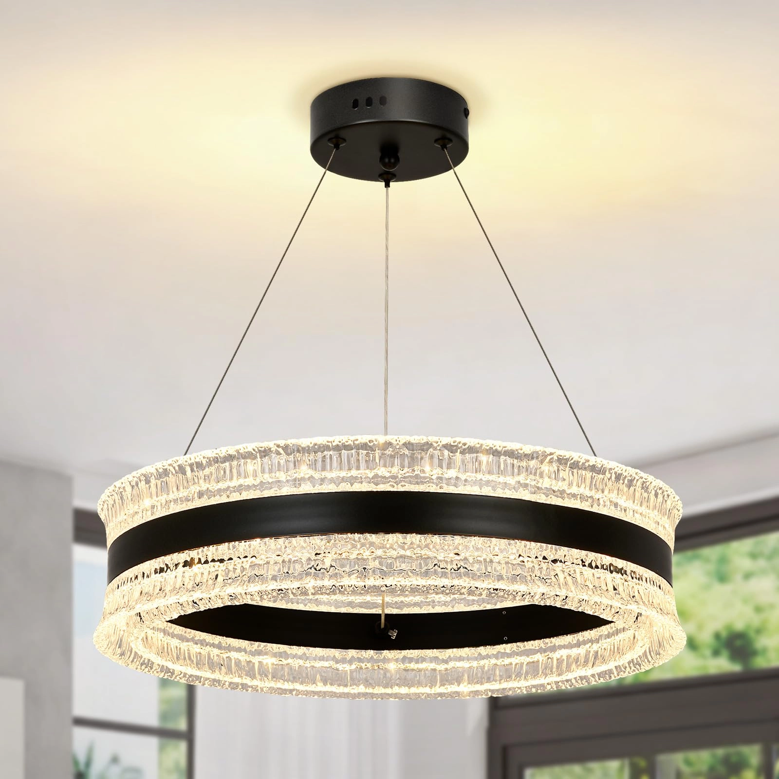 KUNYEEE LED Chandelier - 3000K 4000K 6000K Dimmable