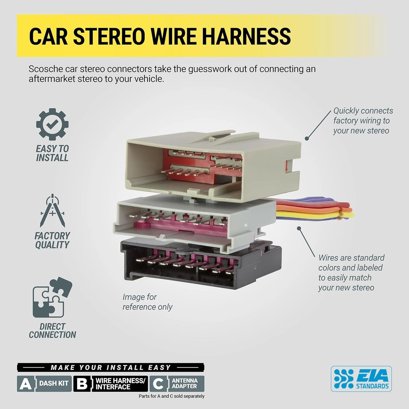TA02B - Stereo Wiring Harness Compatible with Select Toyota, Lexus, Scion, Subaru Vehicles