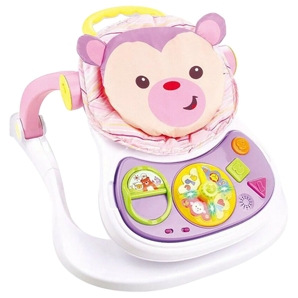 Baby Learning Walker - 3-In-1 Activity Toy Car Pink
