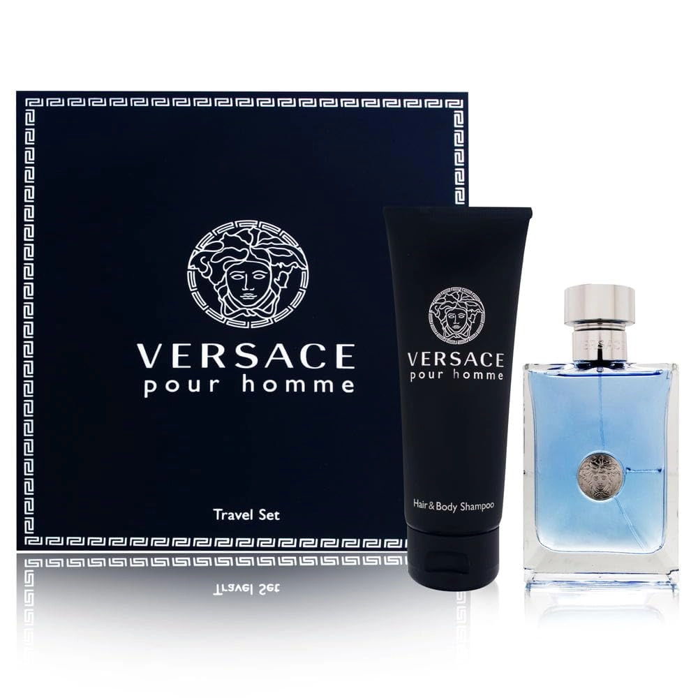 Versace Pour Homme - 100ml Eau de Toilette + Toilette Spray - 8.8ml + Bag