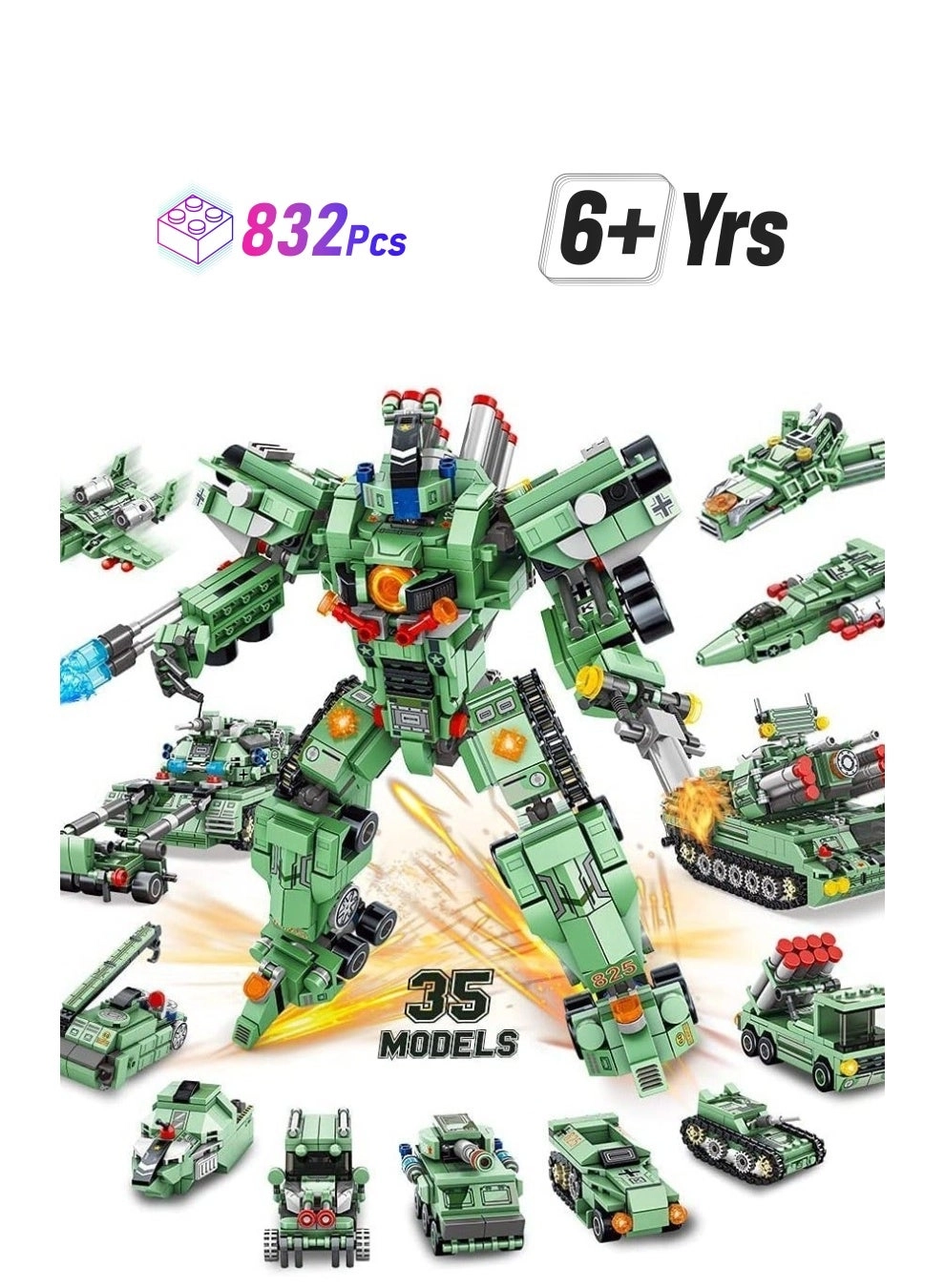 XiuWoo Robot Building Kit - 35 in 1 832 pcs
