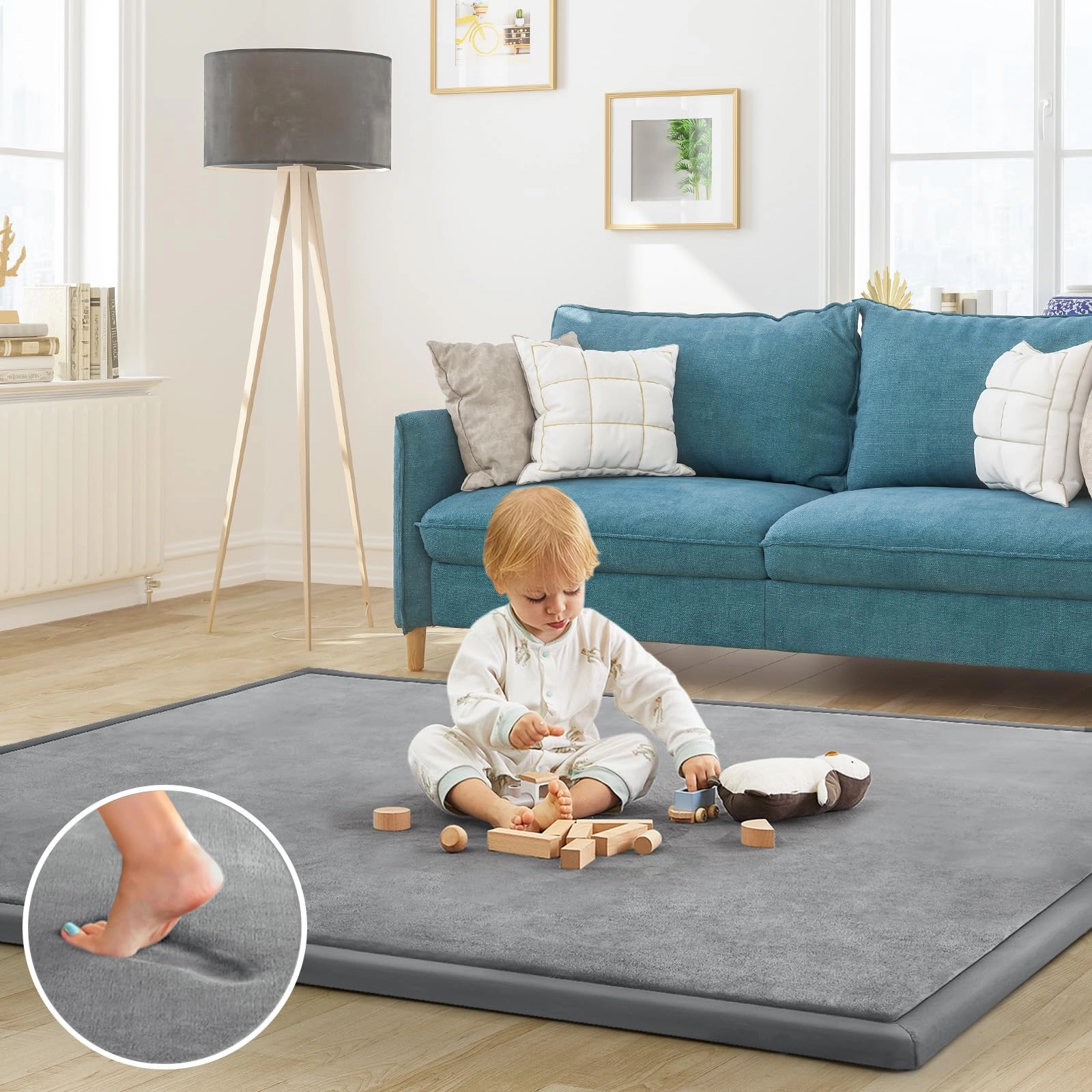 ilpeod Baby Play Mat - 71"x79" Memory Foam