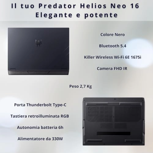 Predator Helios Neo 16 - 16'' Core Ultra 9 275HX 32GB DDR5 1TB SSD