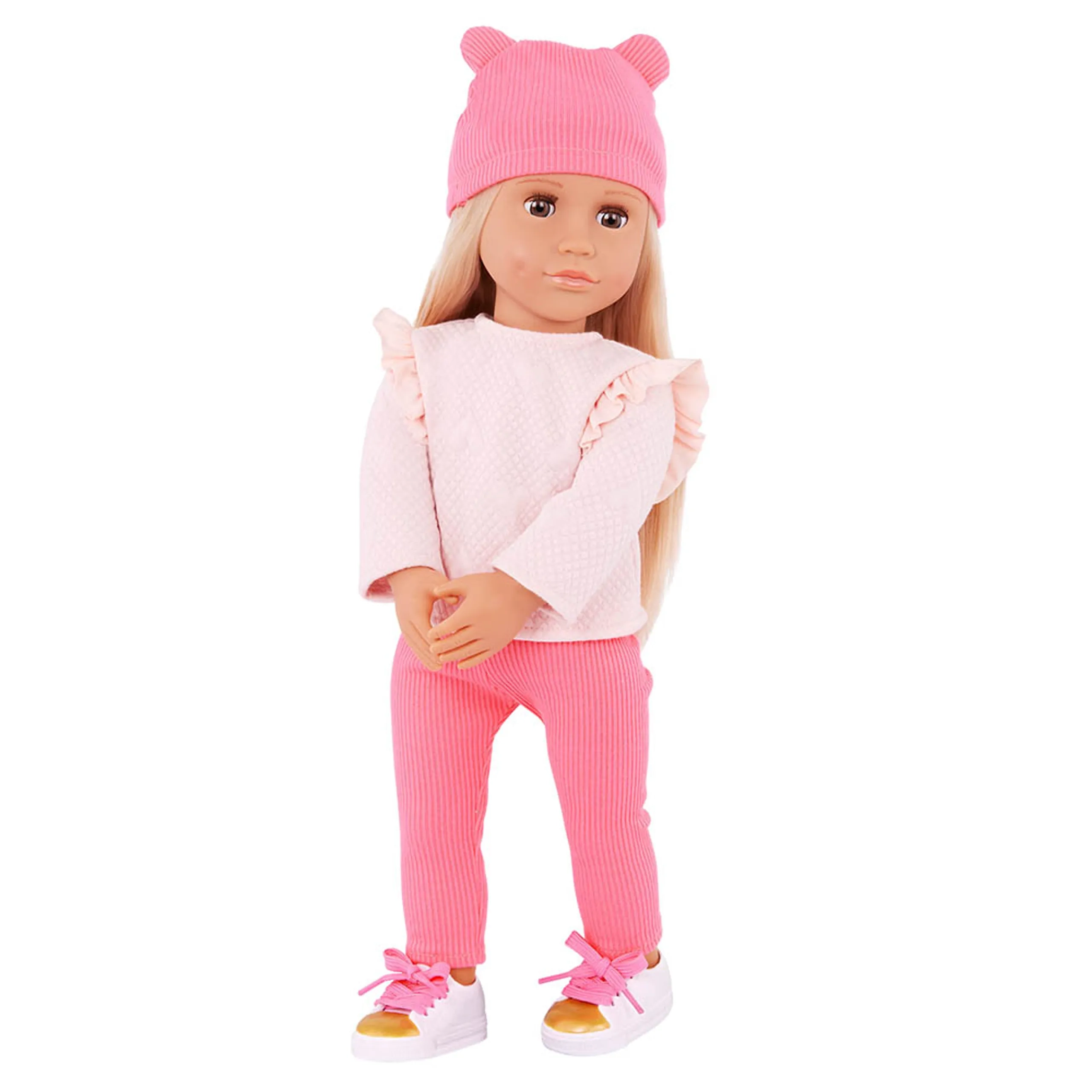 Our Generation Joyce Doll - 18 Inch Sweatsuit And Beanie Hat Ages 3+