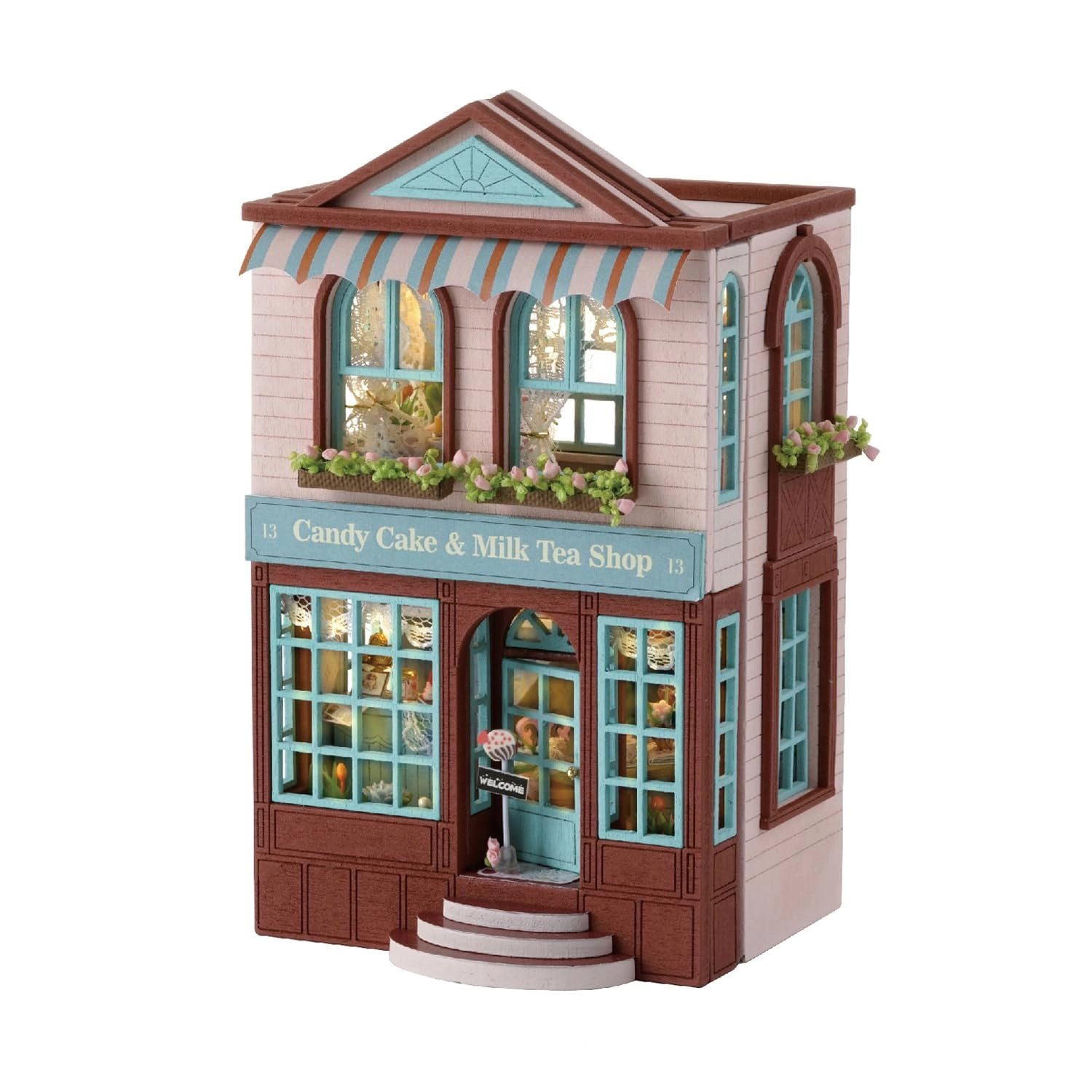 DIY Miniature Dollhouse Kit - Happy Manor 1:100
