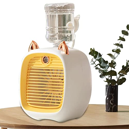 Air Conditioner Fan - Yellow 3-Speed Portable