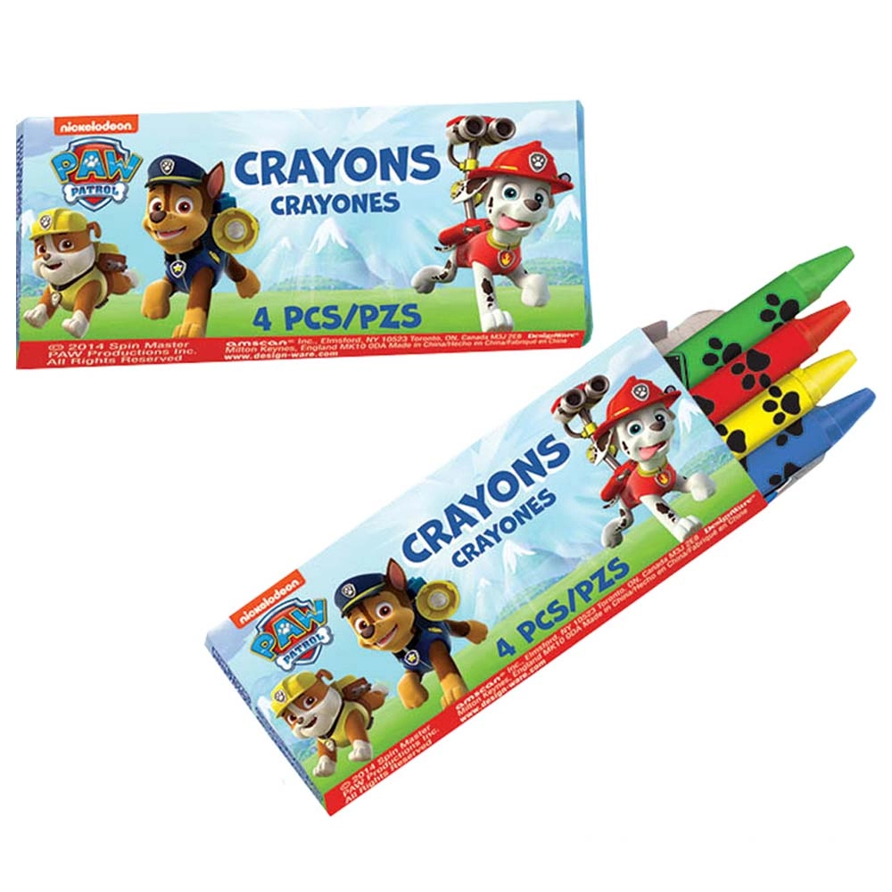 Amscan Paw Patrol Packaged Crayons - 4 piece(s)