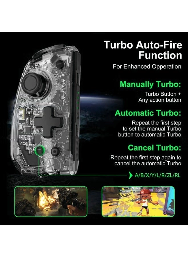 Flinchez Pro Controller - Transparent Nintendo Switch and Switch OLED