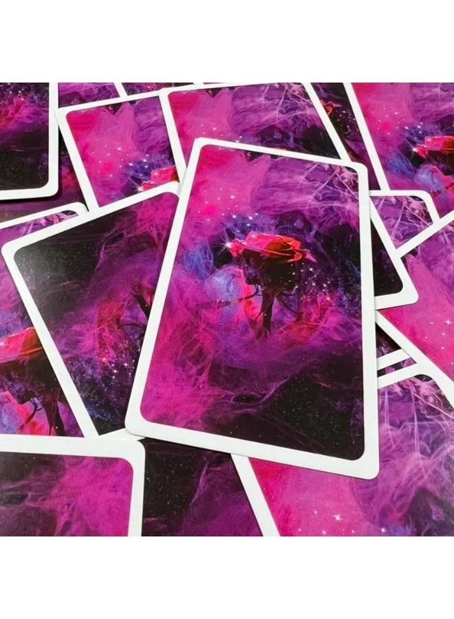 Mysterious Red Rose Divination Card Set - 53 Divination Cards English Version