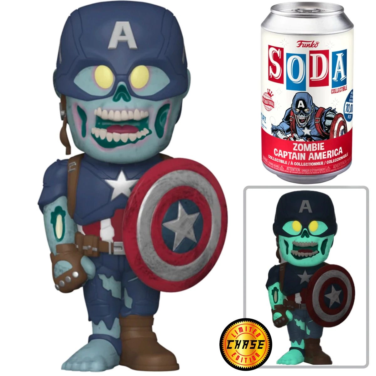 FUNKO Captain America - Marvel - Vinyl SODA (Glow in the Dark) (Chance of Chase)