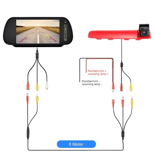 Brake light reversing camera - Night vision 628 x 586 pixels