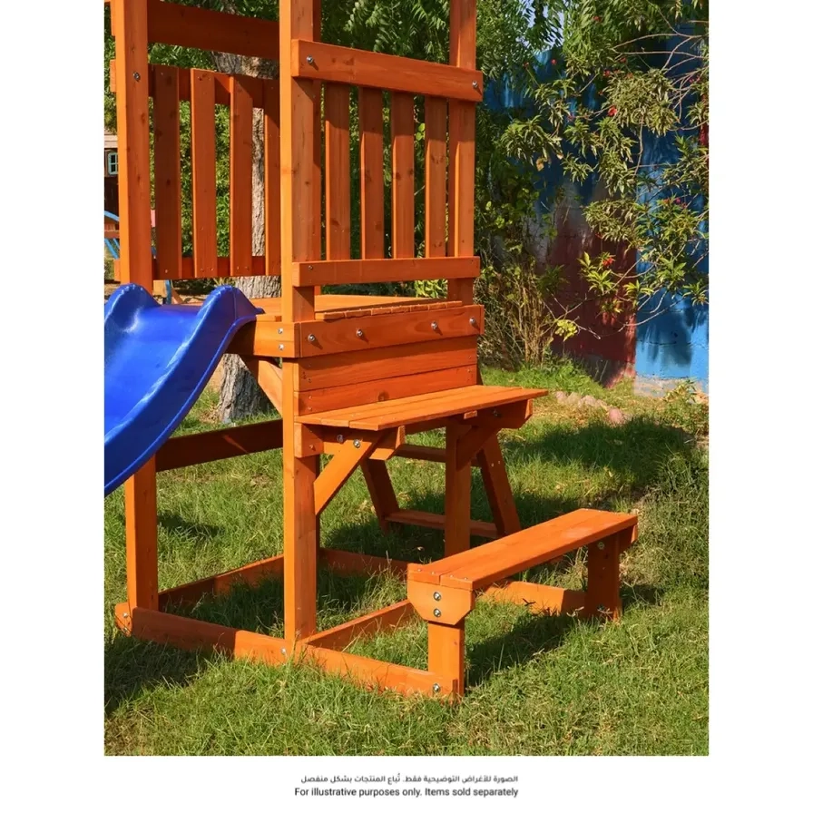 Hyrax Wooden Swing Set - Brown 6 Children