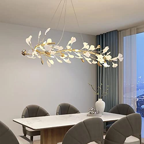 Scandinavian Artistic Long Chandelier - Golden 120*35cm 4 Head