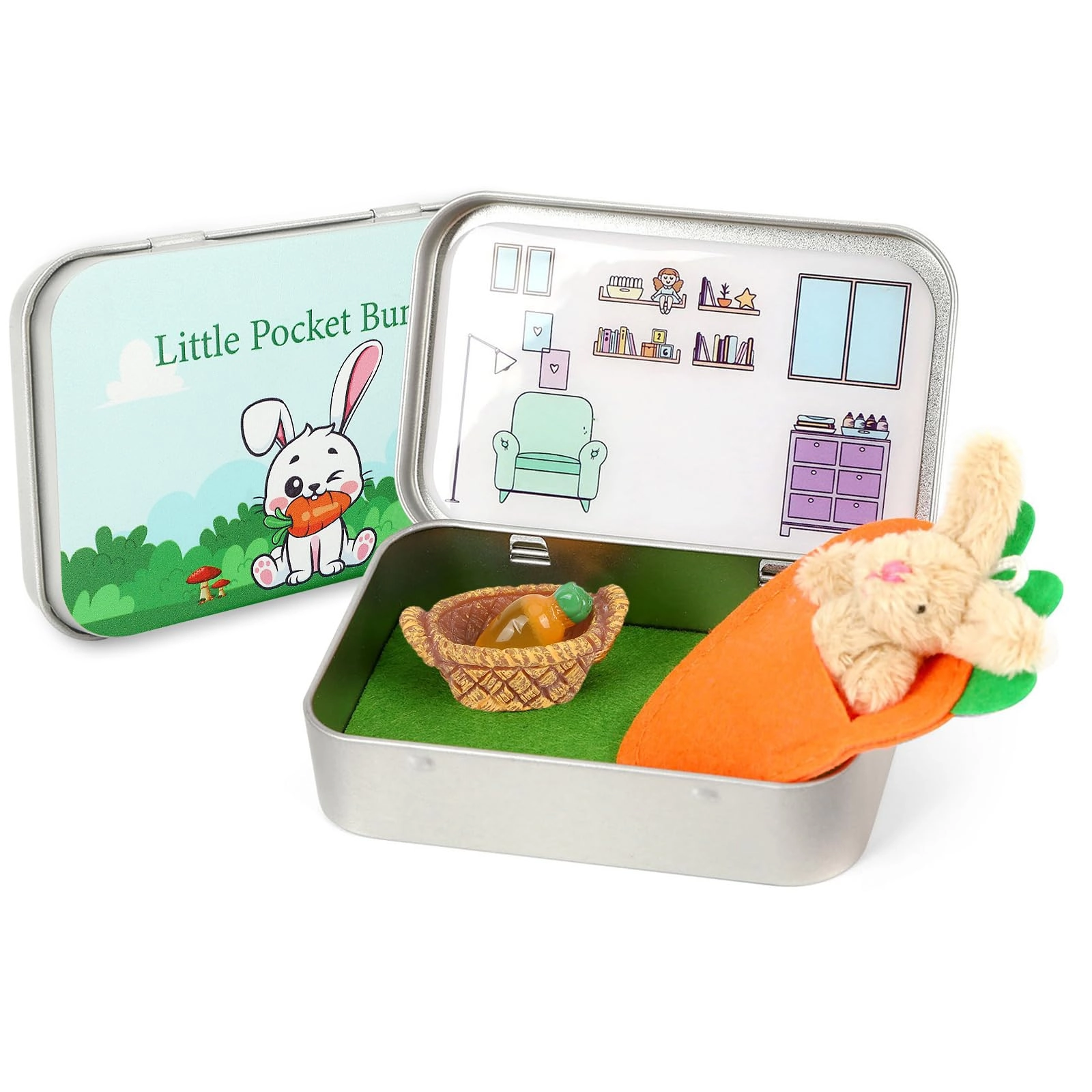 JULEASEL Pocket Bunny Little Pocket Bunny 8.9 cm Plush