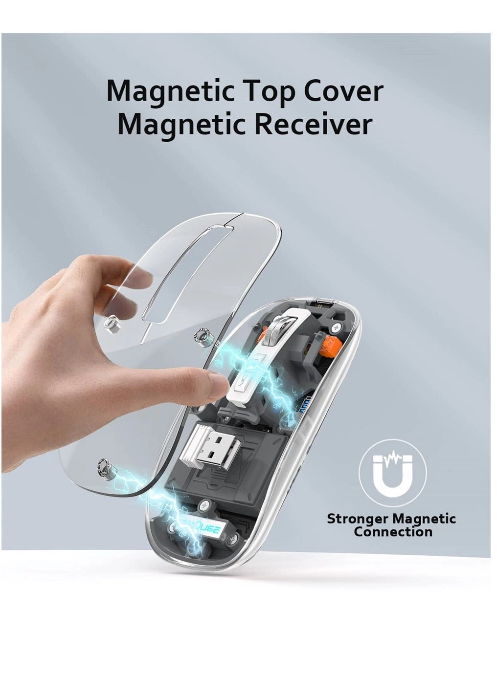 LED Rechargeable Slim Silent Mouse - Wireless