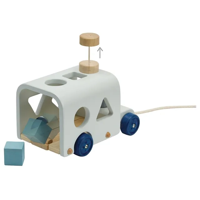 Wooden Sorting Bus - Suitable for 12 months and above