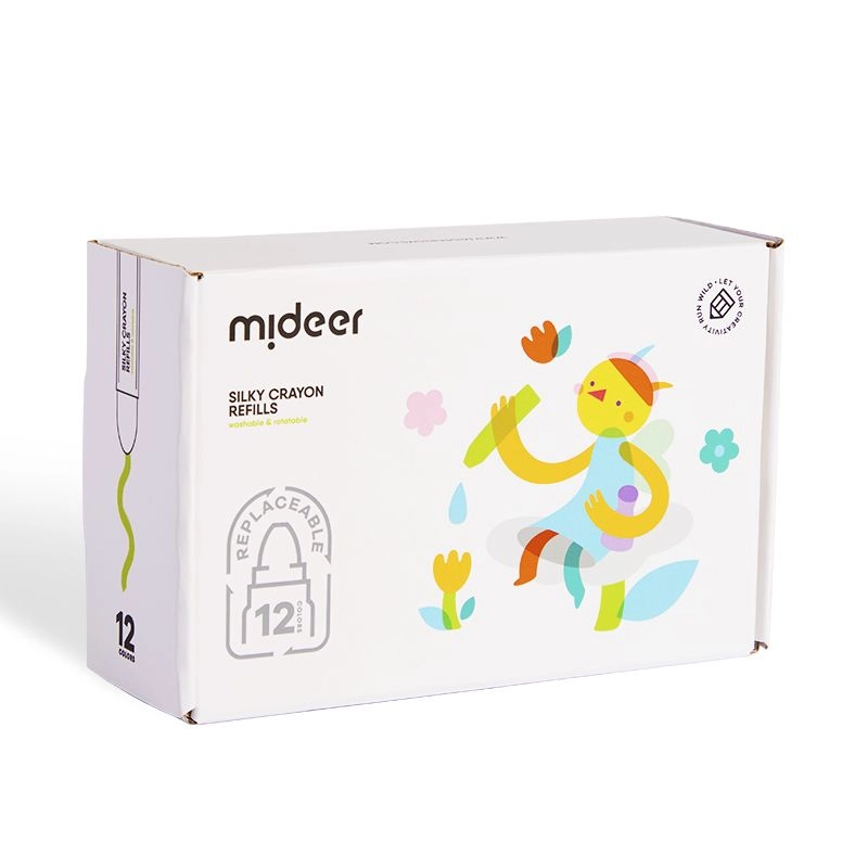 MIDEER Rotary Crayon Refills - 12 Colors