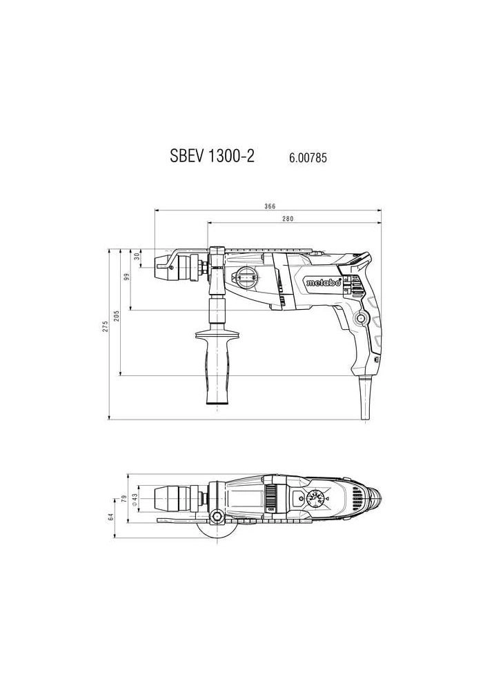 SBEV 1300-2 - 1300W 13mm 2 Speed