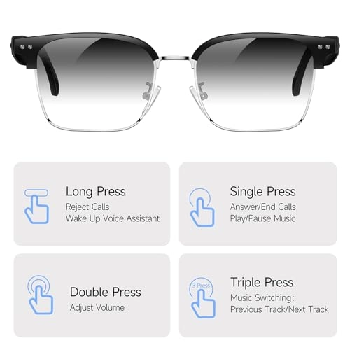 AI Translator Smart Glasses - 163 Languages IP67 40H Playtime