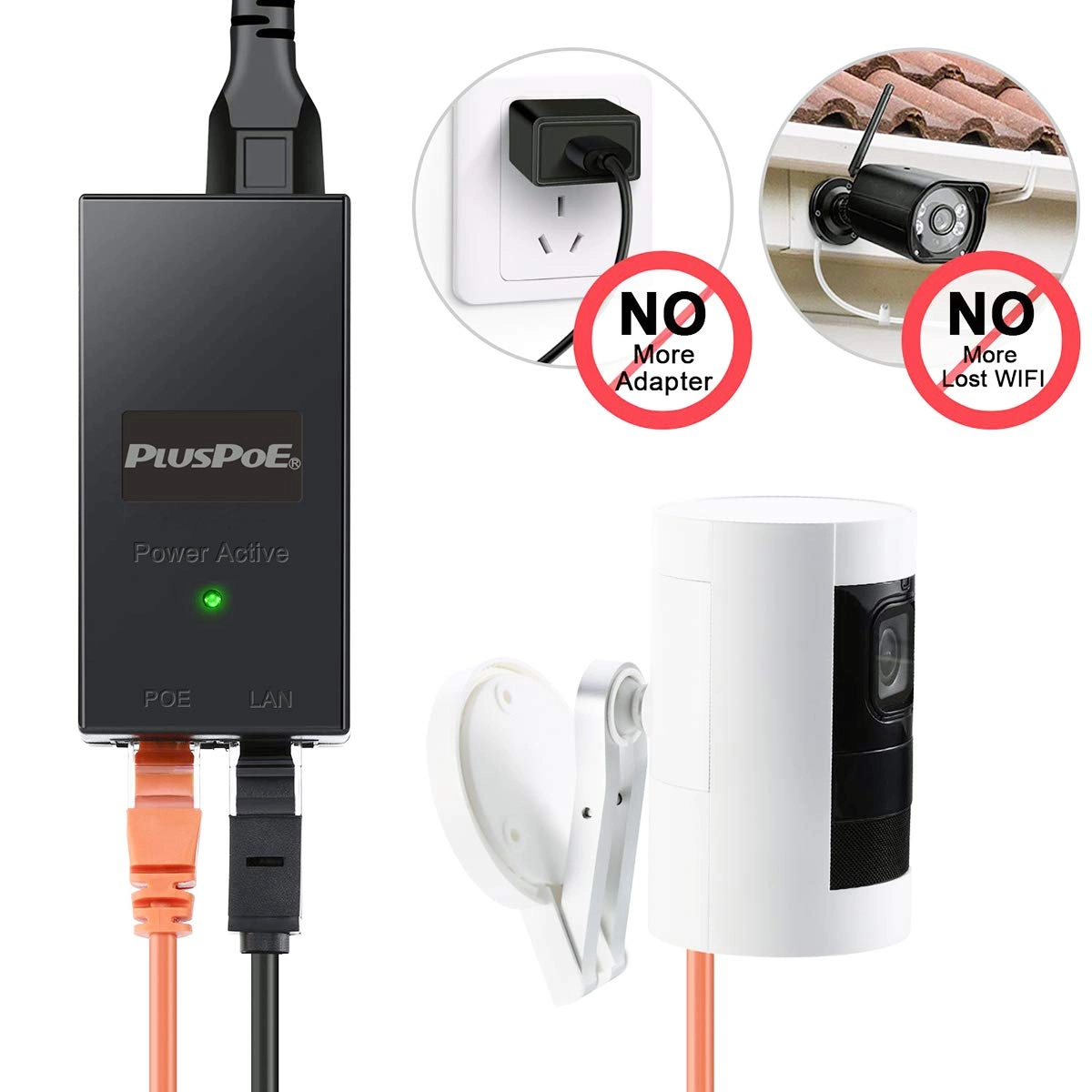 Gigabit PoE Injector - 24VDC 24W 1 RJ45 IEEE 802.3 10/100/1000