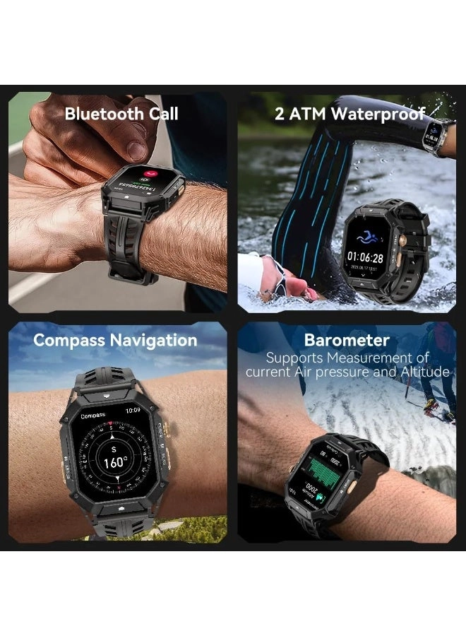 Bluetooth Smart Watch - Fitness Tracker 1.8” Touch Display 5ATM Waterproof