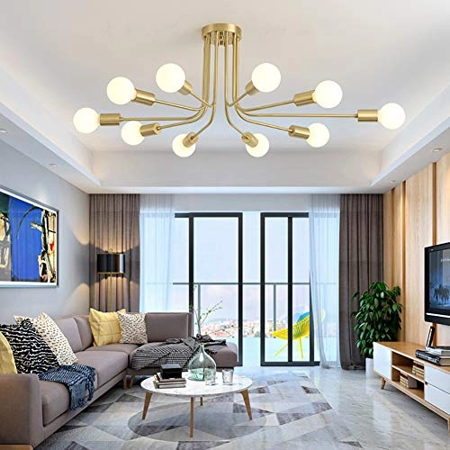 Full Copper Glass Chandelier - 7 Heads 90*27*30cm