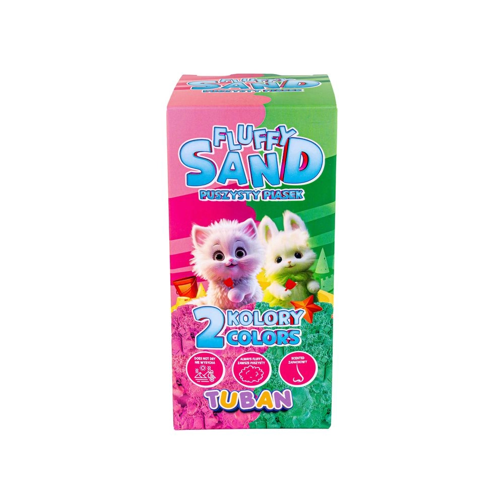 Tuban Fluffy Sand - 2 x 70g Pink & Green