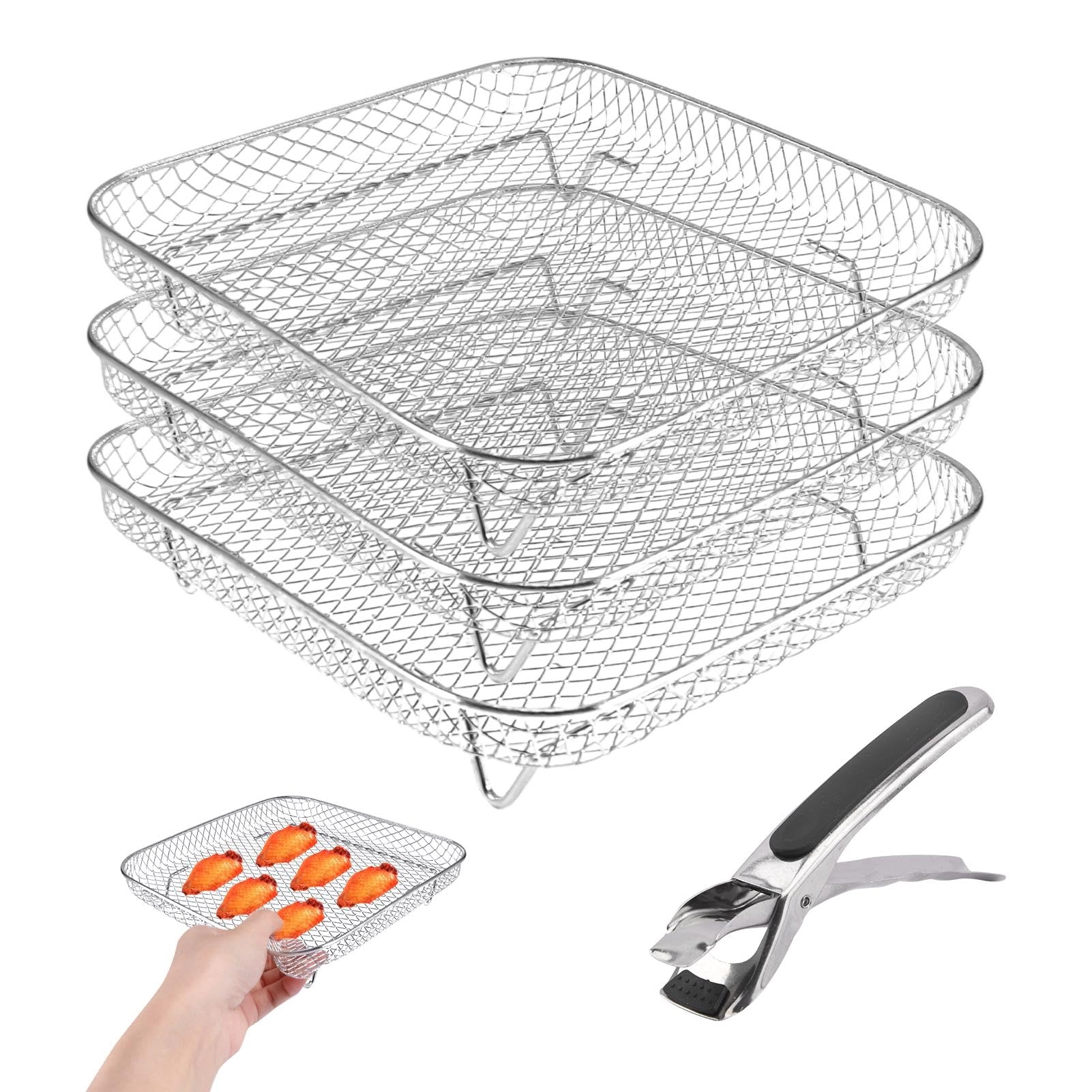 QWLWBU Square Air Fryer Rack - Stainless Steel 1pc