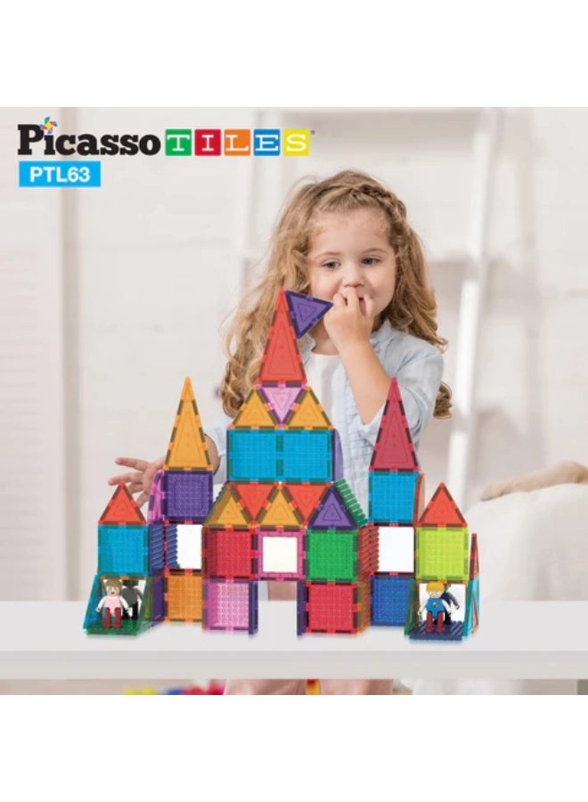 Brick Block Magnetic Building Block Set - 2 Character figures Construction 63pcs